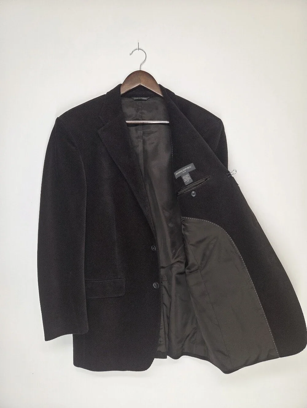 Banana Republic 40R Dark Brown Corduroy Sport Coat 100% Cotton